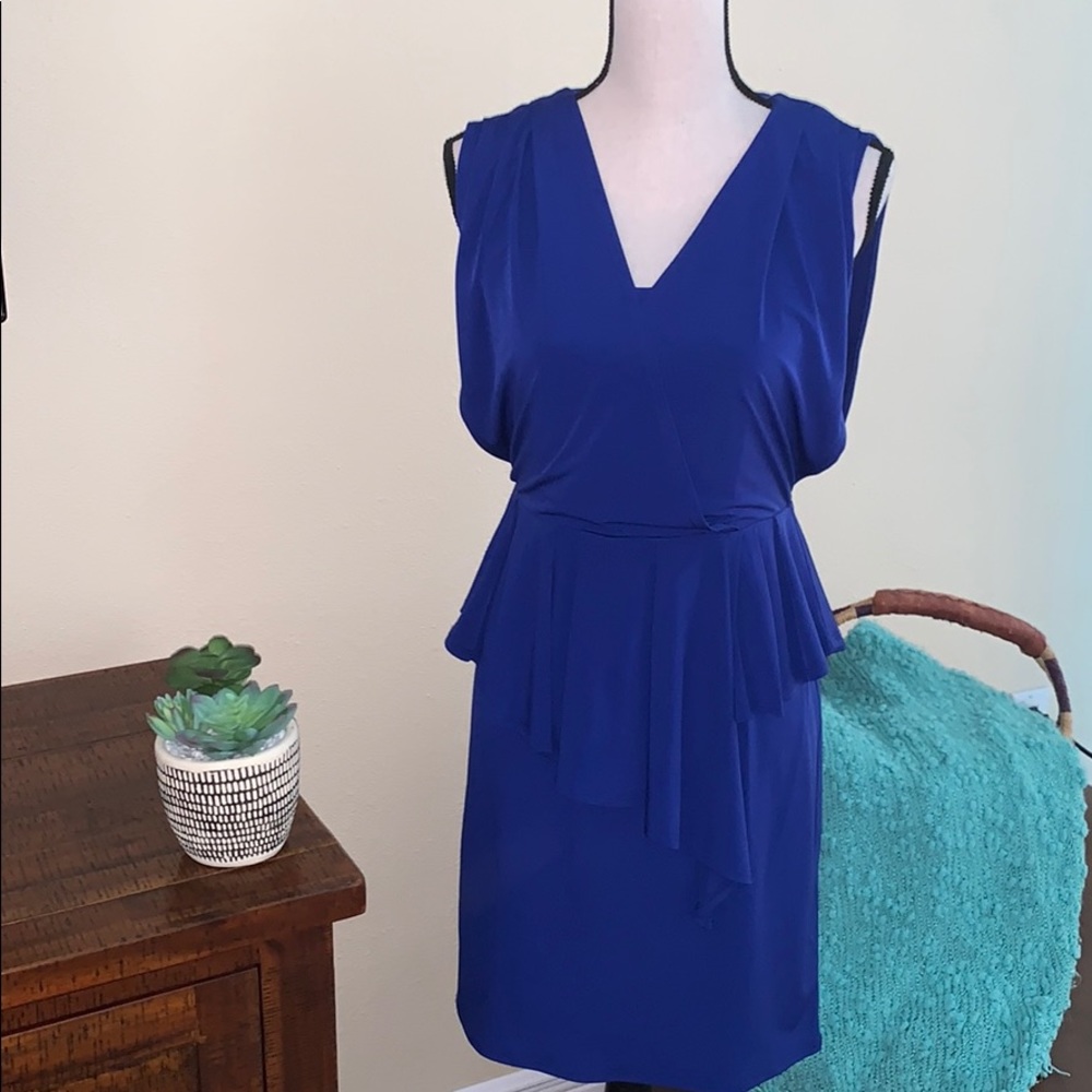 Laundry by Shelli Segal twilight blue peplum dress